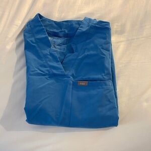 Figs Royal Blue Scrub Top